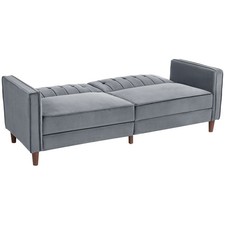 HOMCOM Sofa Futon Velvet-Touch