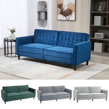 Sofa Futon Velvet-Touch Tufted