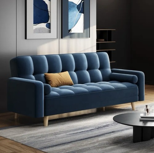 Sofa bed velvet - sofa, convertible